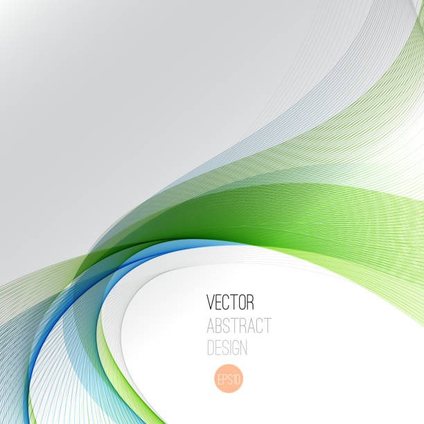 Smooth wave stream line abstract header layout. Vector illustration Green and blue Smooth wave stream line abstract header layout. Vector illustration cool easy designs stock illustrations