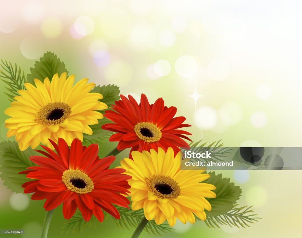 Ilustración de Fondo De Naturaleza Con Coloridas Flores Hermosas Vector  Illust y más Vectores Libres de Derechos de Abstracto - iStock