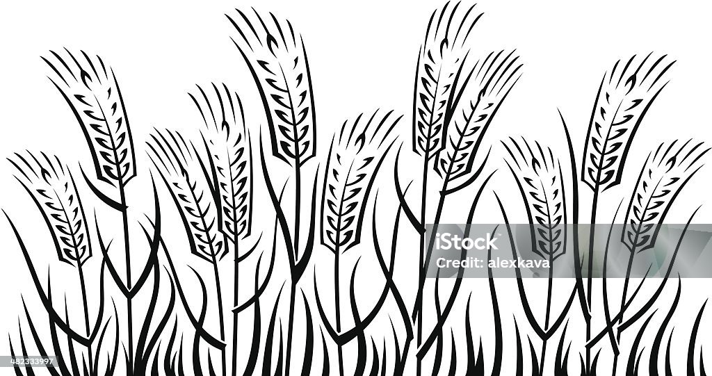 Campo de trigo - arte vectorial de Agricultura libre de derechos