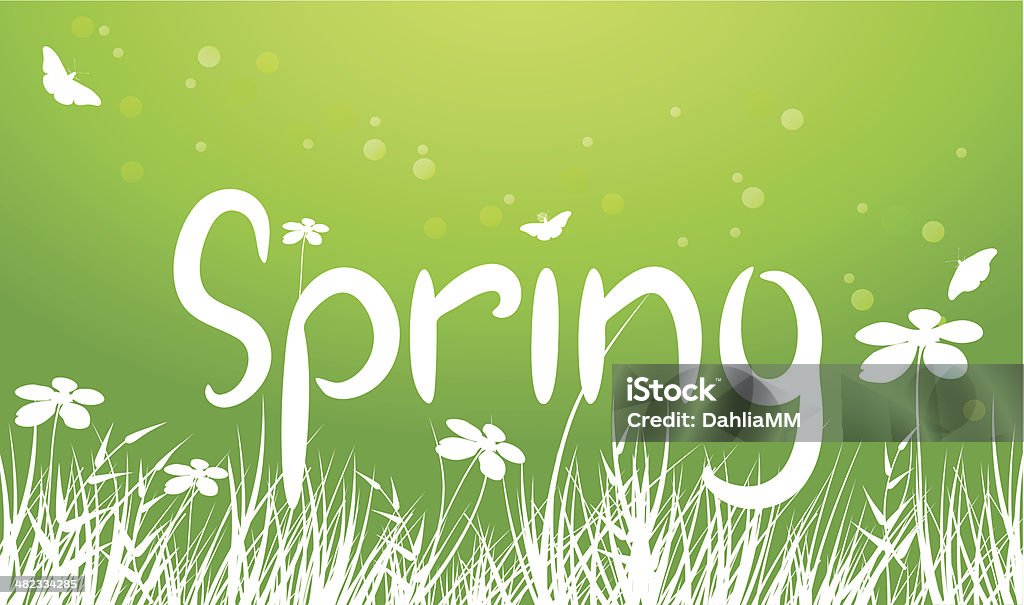 Spring Computer Backround Drawing Green Vector Green Spring Background Stock Illustration - Download Image Now ...