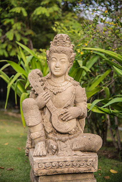 istock Thai angelic statue in thailand 482334486