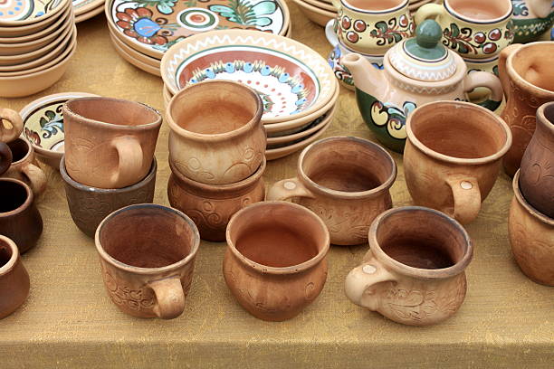 istock ecological clay pottery ceramics sold in market 482334852