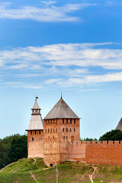 istock Great Novgorod. The Kremlin wall with towers. Russia 482336680