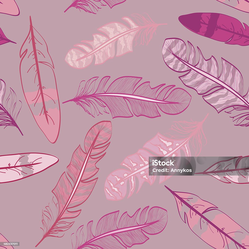 Seamless pattern of bird feathers Seamless pattern of hand drawn bird feathers Animal Markings stock vector