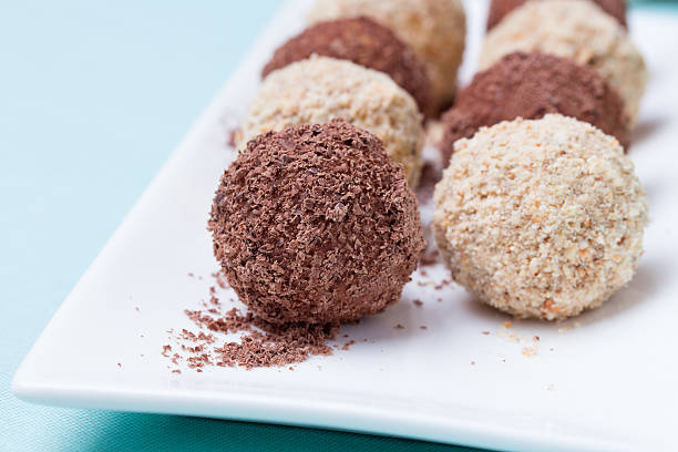 istock Homemade candies with chocolate and almonds powder 482341106