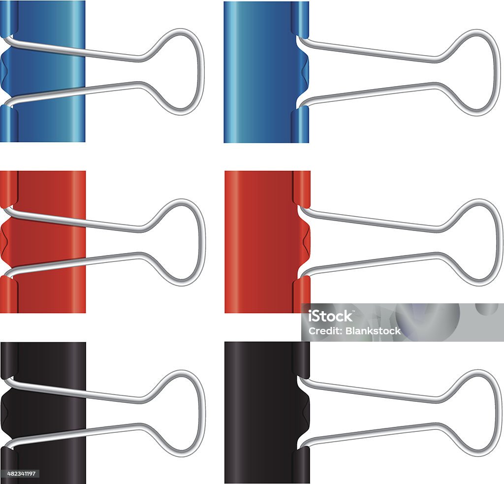 Binder Clips Texture Paper Binder Clips Set Vector Collection Stock Illustration - Download ...