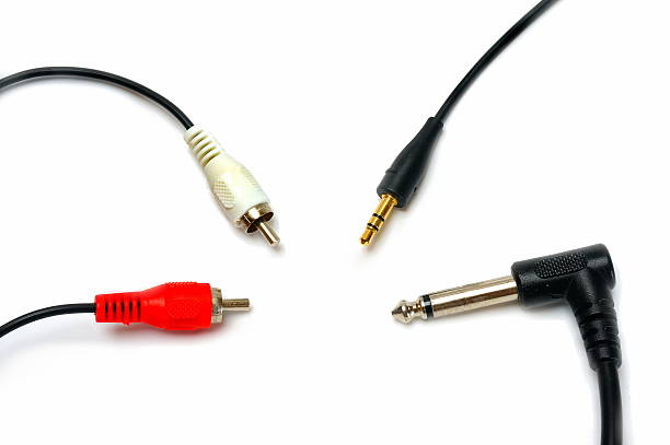 аудио кабелей - power supply speaker network connection plug metal стоковые фото и изображения