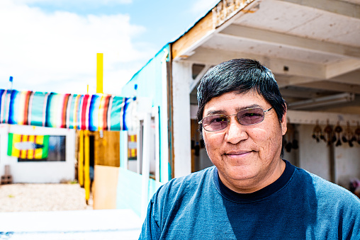 Portrait of real Navajo man