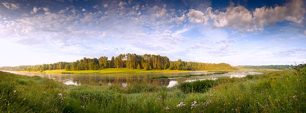 istock panorama of summer river 482342652
