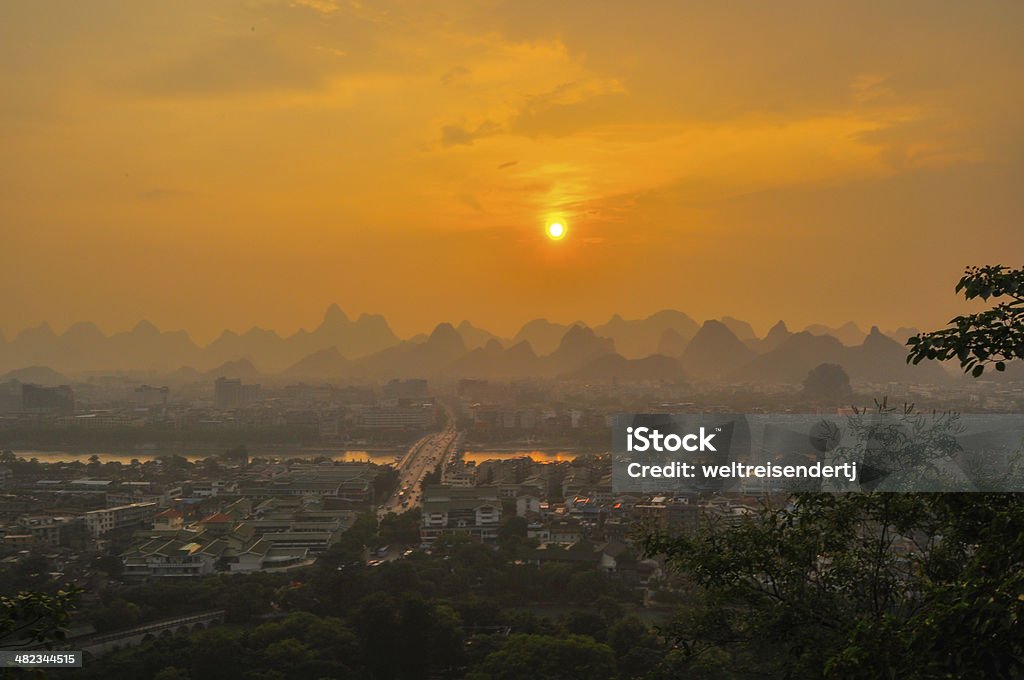 Guillin Seven Star Park and Karst rocks Yangshuo China. Asia Stock Photo