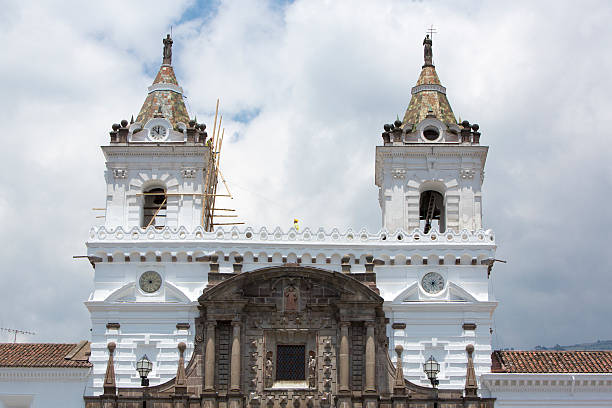 Church and Monastery of St. Francis in the historic center of Quito. Historic center of Quito is the first UNESCO WOrld Heritage site. Quito, Ecuador 2015.
