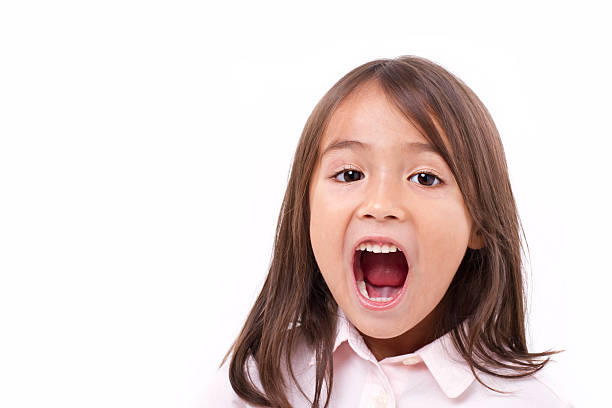 istock cute little girl shouting, communication, announcing 482346024