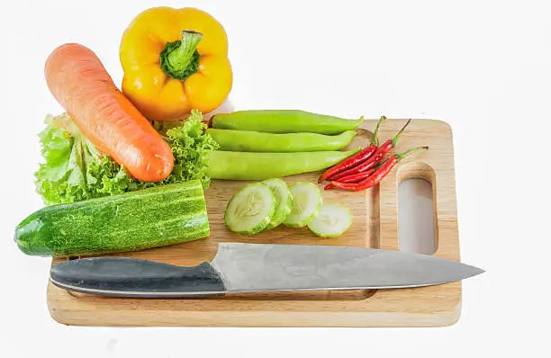 vegetables for cooking on   wooden