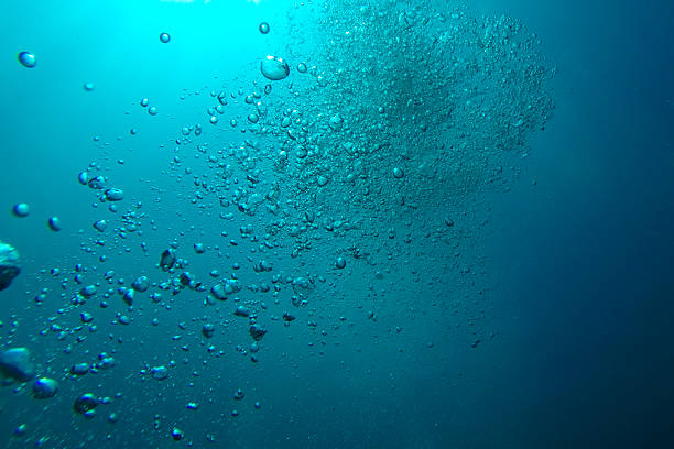 istock Underwater bubbles rise up towards the sun 482349904