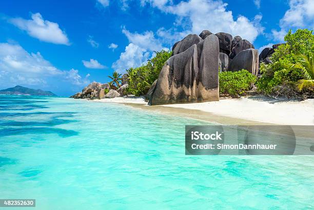 Anse Source Dargent Beach On Island In Seychelles Stock Photo - Download Image Now