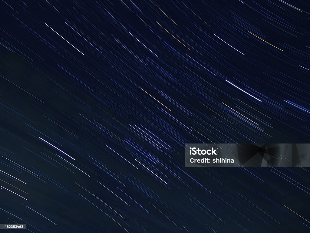 Textile pattern of star trails in the night sky Abstract Stock Photo