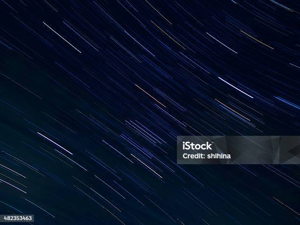 Textile Pattern Of Star Trails In The Night Sky Stock Photo - Download Image Now - Abstract, Asia, Astronomy