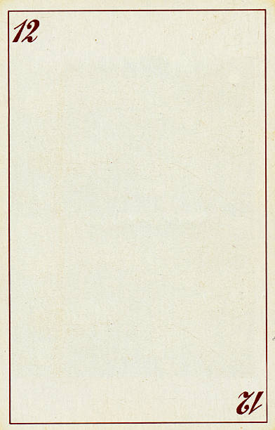istock playing card empty paper background with number twelve 482355047
