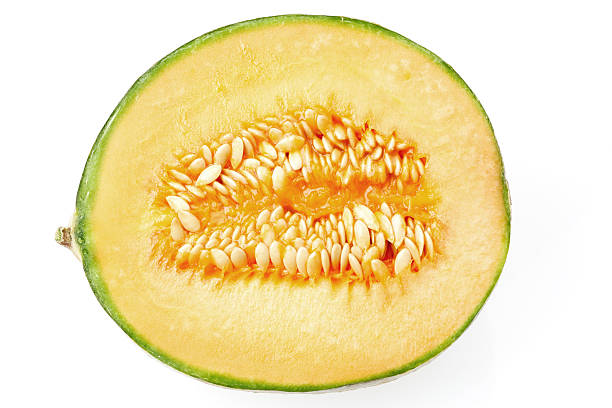 istock Half a Sliced Fresh Juicy Gala Melon 482356862