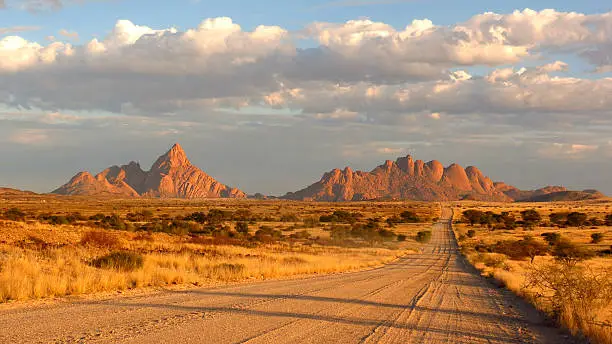 Approaching Spitzkoppe early morning, Namibia