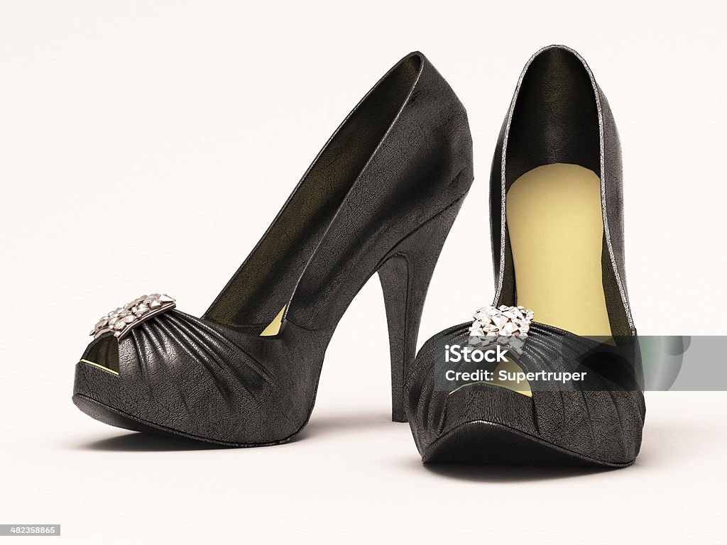 여성용 블랙 색시한 신발도 - 로열티 프리 개체 그룹 스톡 사진