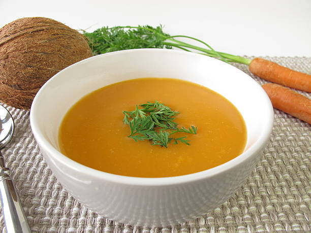 istock Creamy carrot soup with coconut milk 482359625