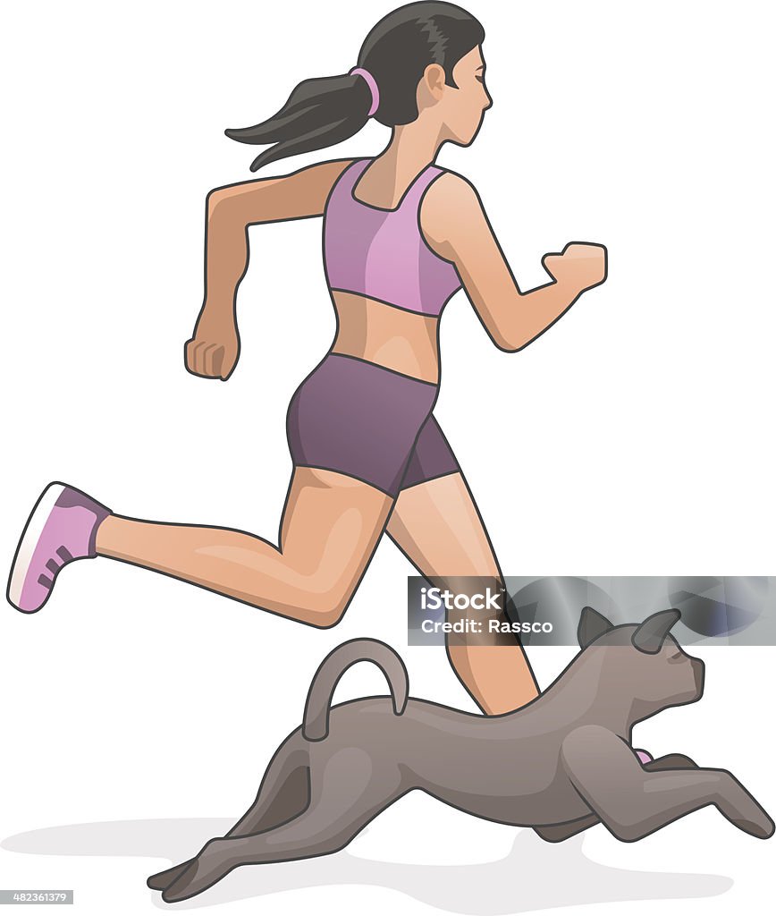 Бег с собака - Векторная графика Активный образ жизни роялти-фри