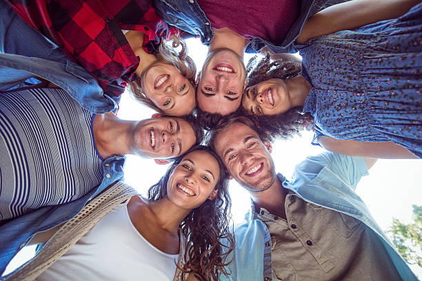 istock Happy friends in the park 482361602