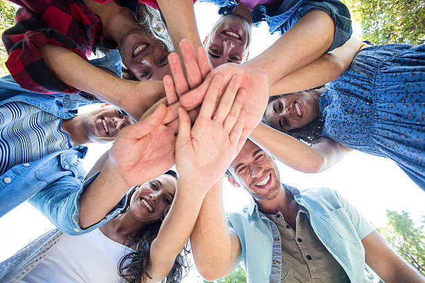 istock Happy friends in the park 482361646