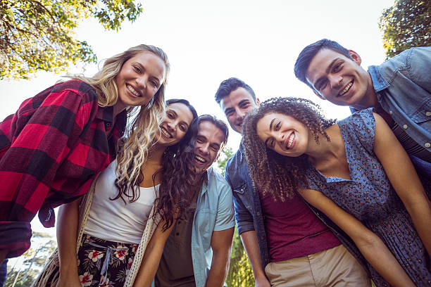 istock Happy friends in the park 482361744