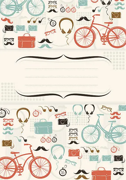 Vector illustration of Vector pattern in hipster style