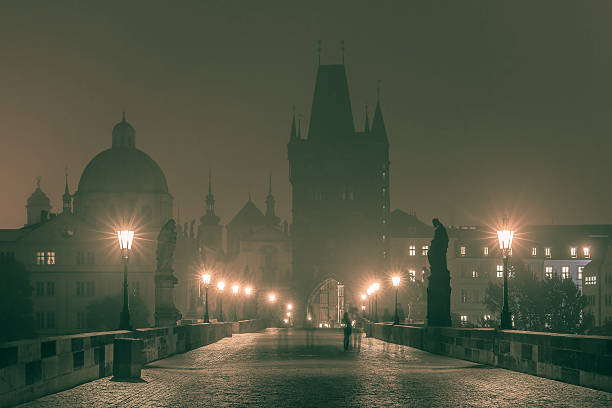 istock Charles Bridge in Prague at night, Czech Republic 482364976