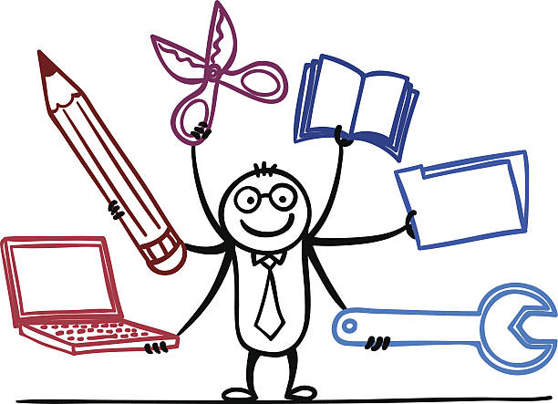 Multitask Stock Illustration - Download Image Now - Multi-Tasking, Cartoon, Computer Graphic - iStock Multitask Stock Illustration - Download Image Now - Multi-Tasking, Cartoon, Computer Graphic - iStock