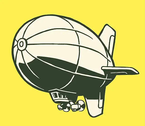 Vector illustration of Blimp