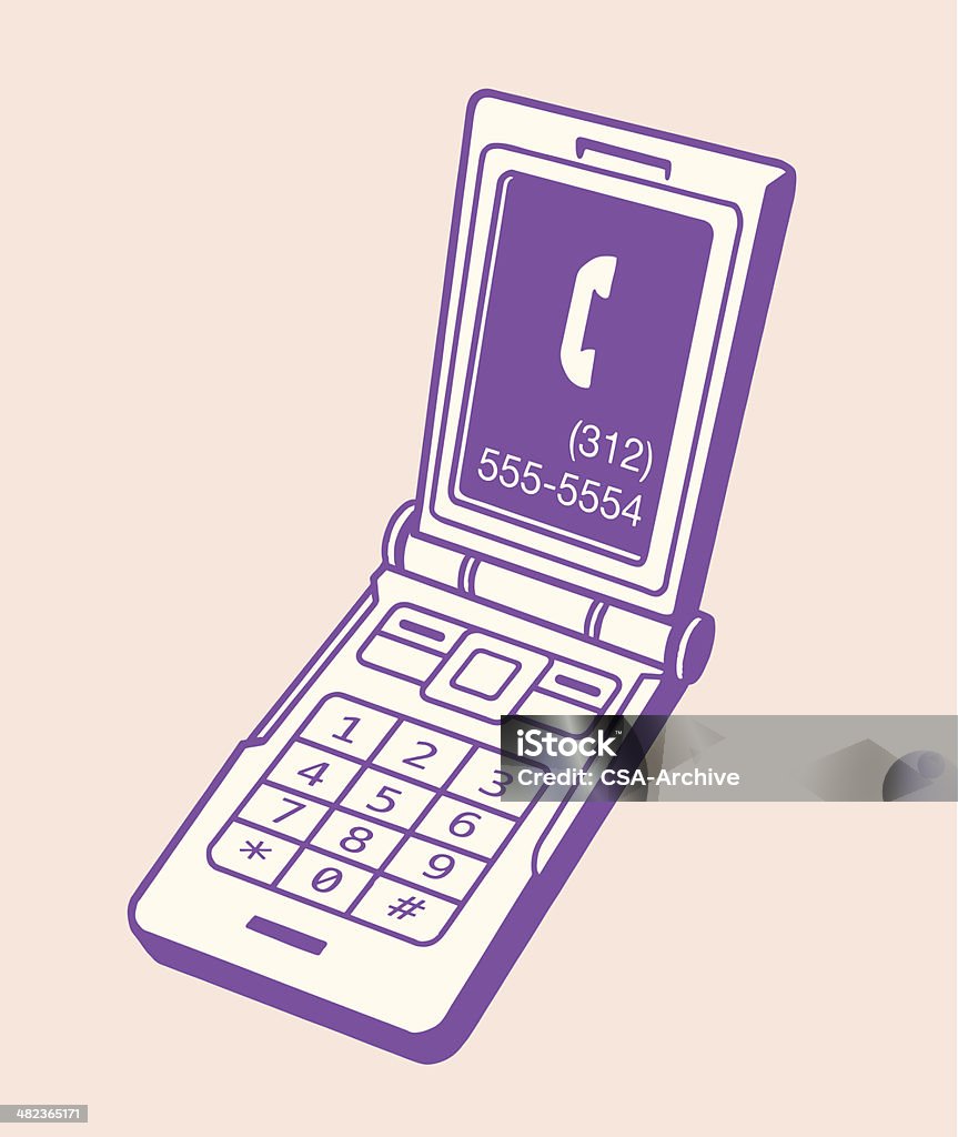 Cell Phone Flip Phone stock vector