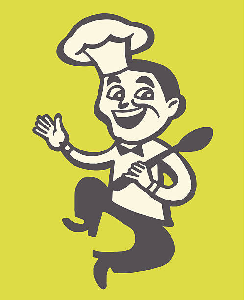 Happy Chef Jumping