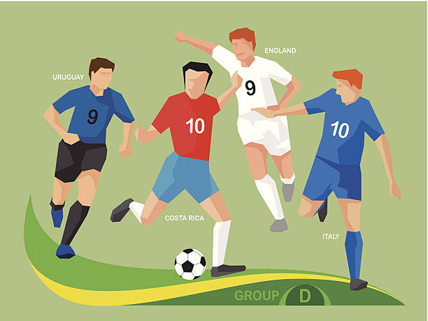 Soccer Players 2014 Group D Soccer players 2014, illustration vector design EPS10. italy soccer stock illustrations