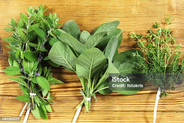 Fresh Herbs Stock Photo - Download Image Now - Alternative Medicine, Backgrounds, Bunch