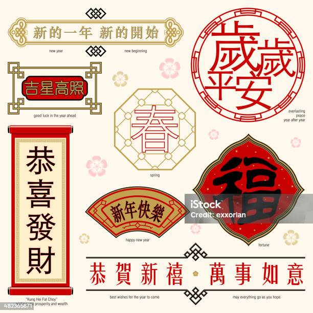 Ilustración de China Bastidor Y Texto y más Vectores Libres de Derechos de Cultura china - Cultura china, Chino - Idioma, Chino - Oriental