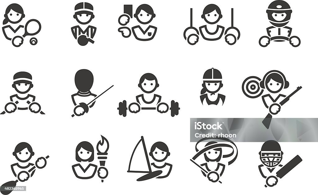 Icônes de Sport - clipart vectoriel de Badminton - Sport libre de droits