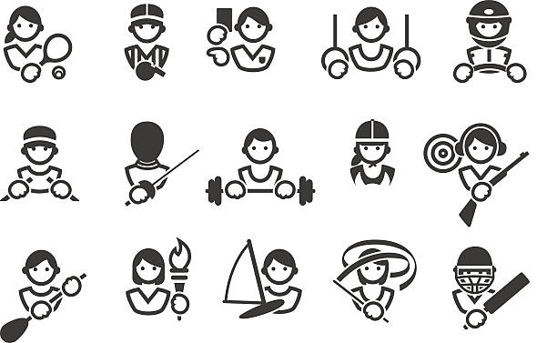 Sport icons Set of 15 Sport related icons. JPG file and EPS8 file. sport torch stock illustrations