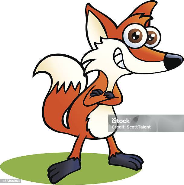 Friskey Fox Stock Vektor Art und mehr Bilder von Fuchs - Wildhund - Fuchs - Wildhund, Cool und Lässig, Arme verschränkt