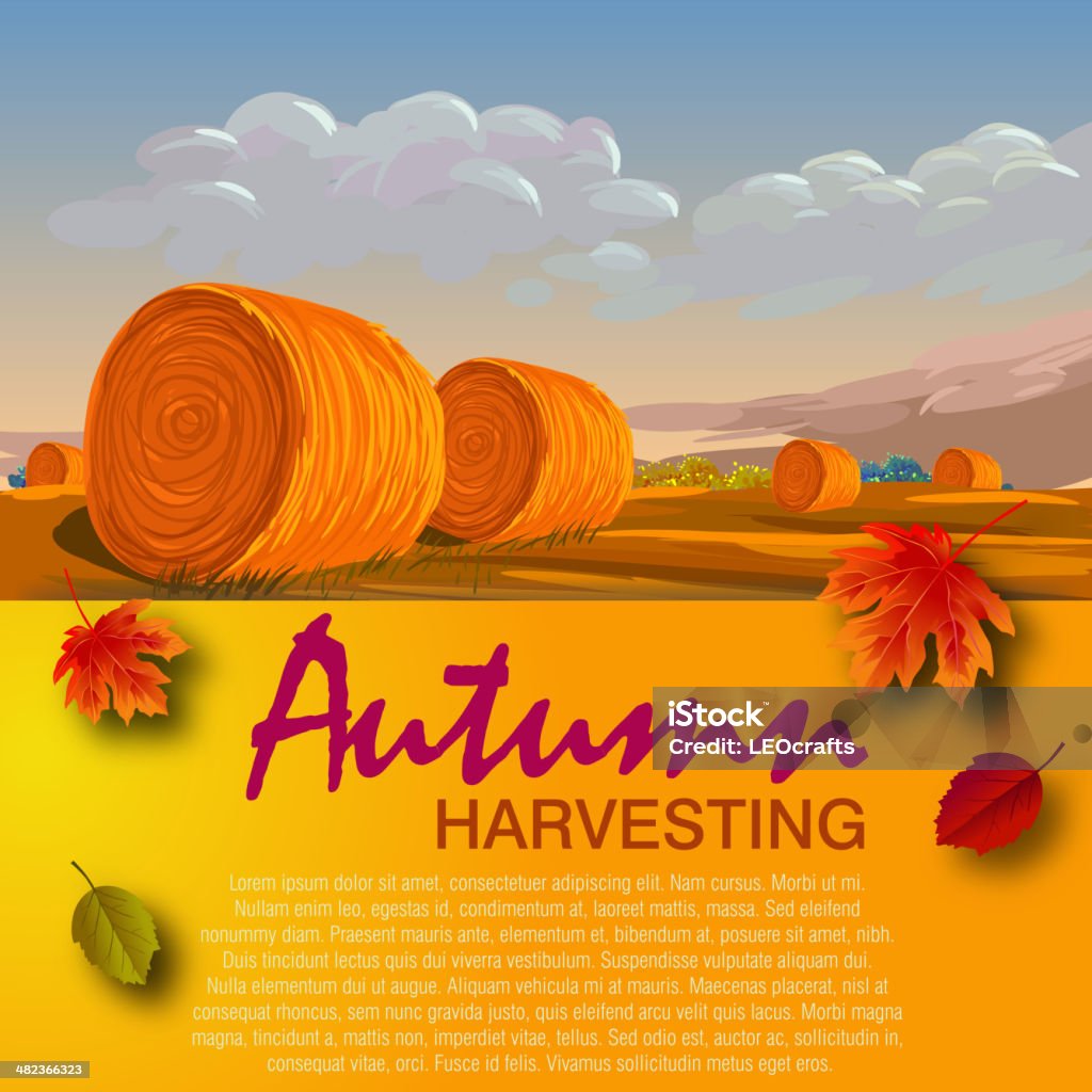 Beau fond d'automne - clipart vectoriel de Agriculture libre de droits