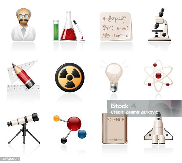 Wissenschaft Symbole Stock Vektor Art und mehr Bilder von Icon - Icon, Space Shuttle, Atom