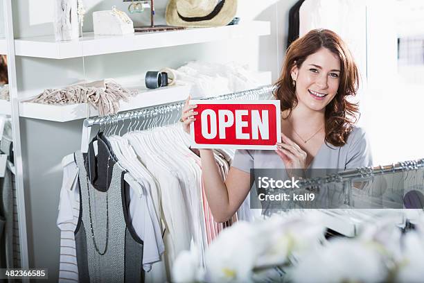 Boutique Open For Business Stock Photo - Download Image Now - 20-29 Years, 25-29 Years, Adult