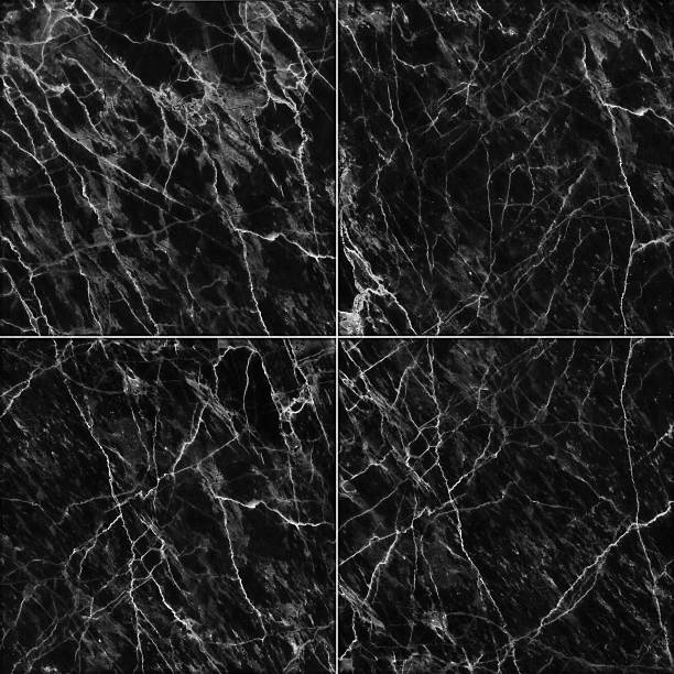 istock Black marble tiles seamless flooring texture, detailed structure of marble. 482369342