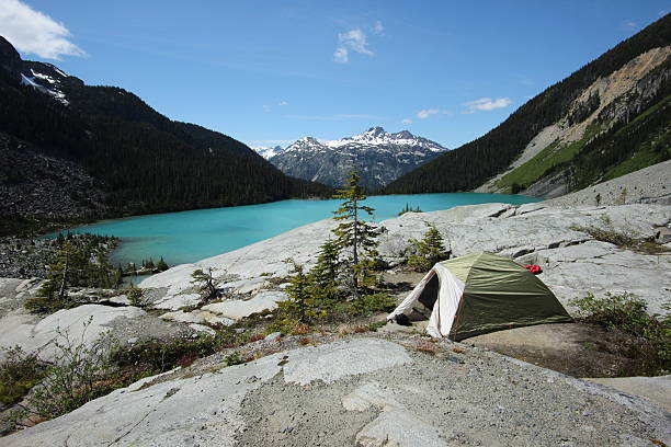 istock Camping at a lake in remote wilderness 482369378