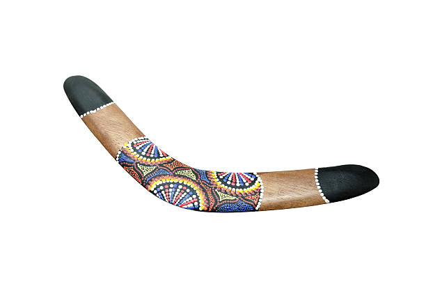 istock Colorful painted wood boomerang 482373139