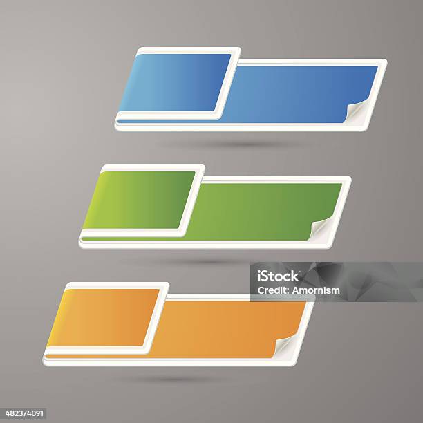 Sticker Label Paper Colorful Set Stock Illustration - Download Image ...