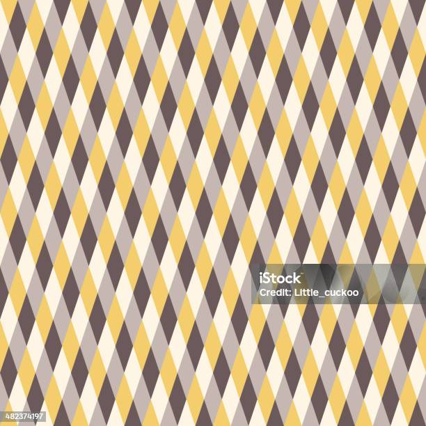 Seamless Warm Color Pattern Rhombus Background Stock Illustration - Download Image Now - Abstract, Argyle, Art